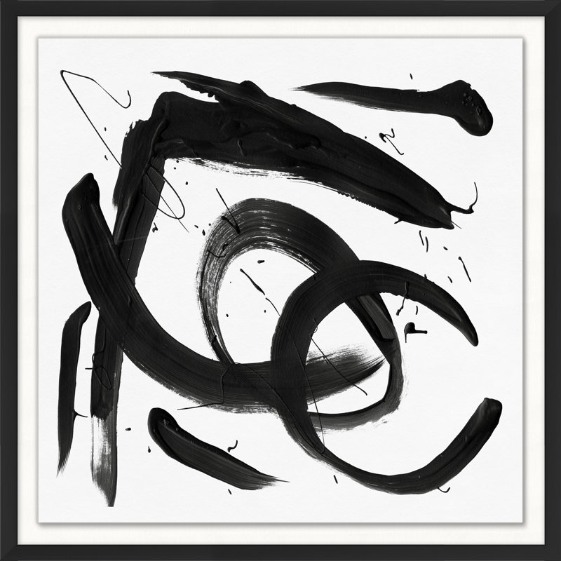 Practice Stroke 5' Framed Print on Glass