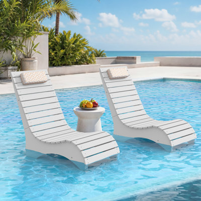 Ariel Aquawave Outdoor Chaise Lounge (Set Of 2)