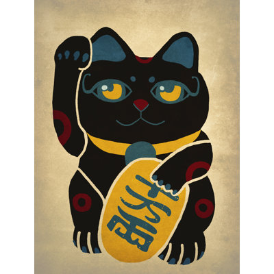 Teneshia Lucky Cat I by BigBadMullet - Wrapped Canvas Print