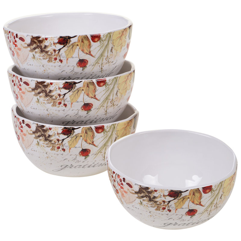 Harvest Pumpkin Ceramic 16-Piece Dinnerware Set