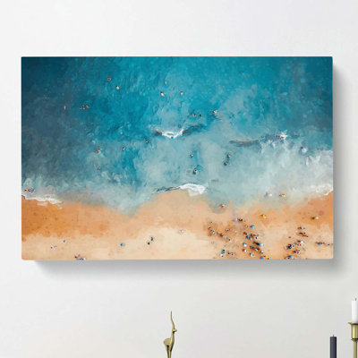 Busy Beach In Brazil - Wrapped Canvas