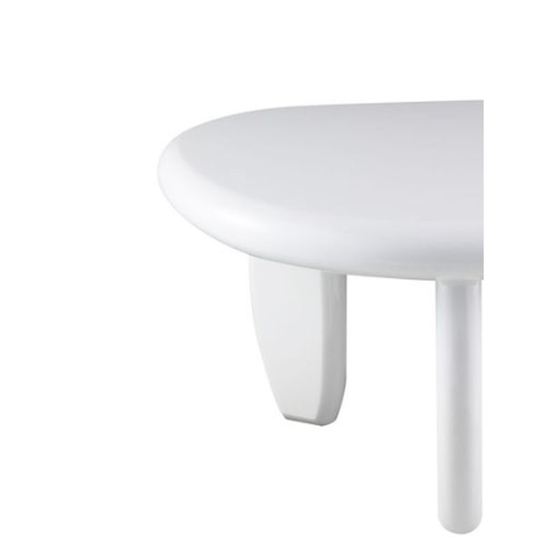 White High Gloss End Table