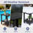 HDPE Double-Tier Rectangular Patio Table All Weather Outdoor Adirondack Side Table-963064105