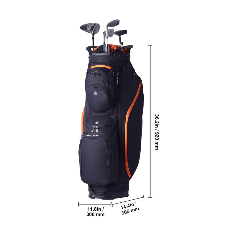 Sac de golf de qualité supérieure imperméable avec dessus diviseur à 14 voies, organisateur léger de 36 po avec 13 pochettes et housse anti-poussière