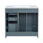 Ensemble de meuble-lavabo 36 po avec lavabo en céramique, armoire de rangement en bois massif, ensemble de meuble-lavabo autoportant avec 3 tiroirs et portes à fermeture douce-109906740