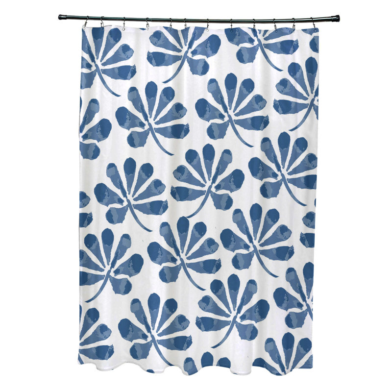 Rideau de douche simple Miki, Bleu