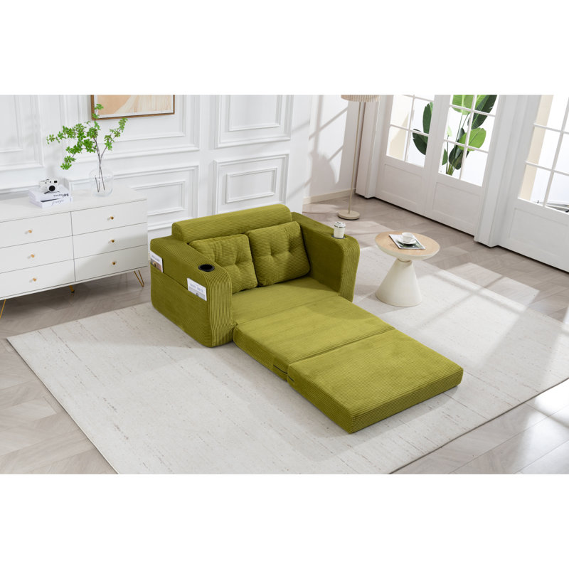 Canapé-lit convertible, canapé-lit double extensible, canapé-lit convertible 2 en 1, canapé-lit escamotable avec coussins pour le salon de la chambre à coucher