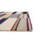 Tapis moderne multicolore rayé 5 x 8 touffeté à la main