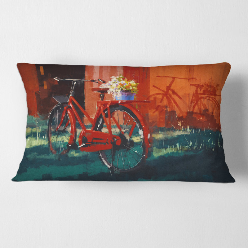 Bicycle with Bucket Rectangular Pillow Cover & Insert