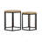 Natural And Black 2-Piece Nesting Table