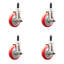 Jeu de roulettes extensibles en acier inoxydable 316SS-92133092