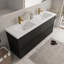Meuble-lavabo de rangement spacieux en bois durable et essentiel pour salle de bain