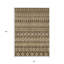 Tapis intérieur / extérieur lavable quadrilobe 8 'x 10' taupe