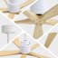 52 Inch Ceiling Fan (No Light) With Natural Solid Wood Blades - Reversible DC Motor For Bedroom & Living Room-1387024010-1387024008