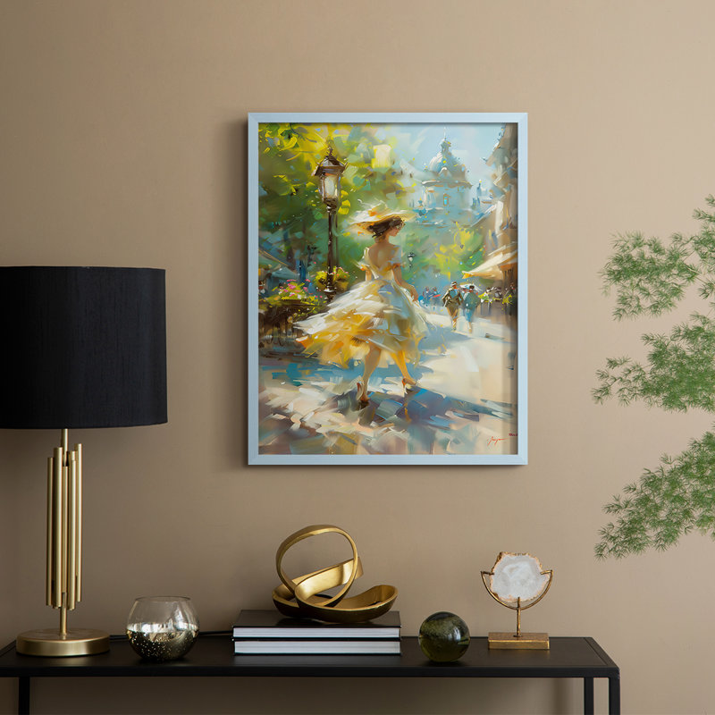 «WOMEN Series DCCLxxix», reproduction encadrée - bois massif, H 15 po x l 12 po, Bleu