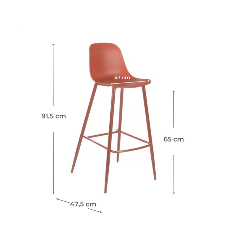 Dorchester Bar Stool, Rust