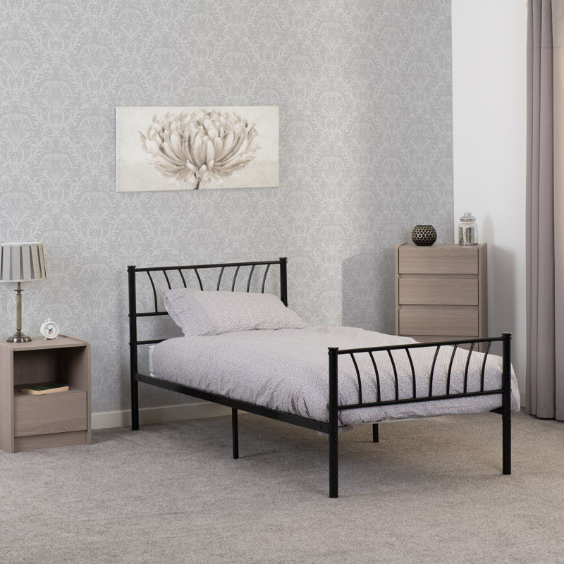 Sanyra Metal Bed, Black, Single (3')