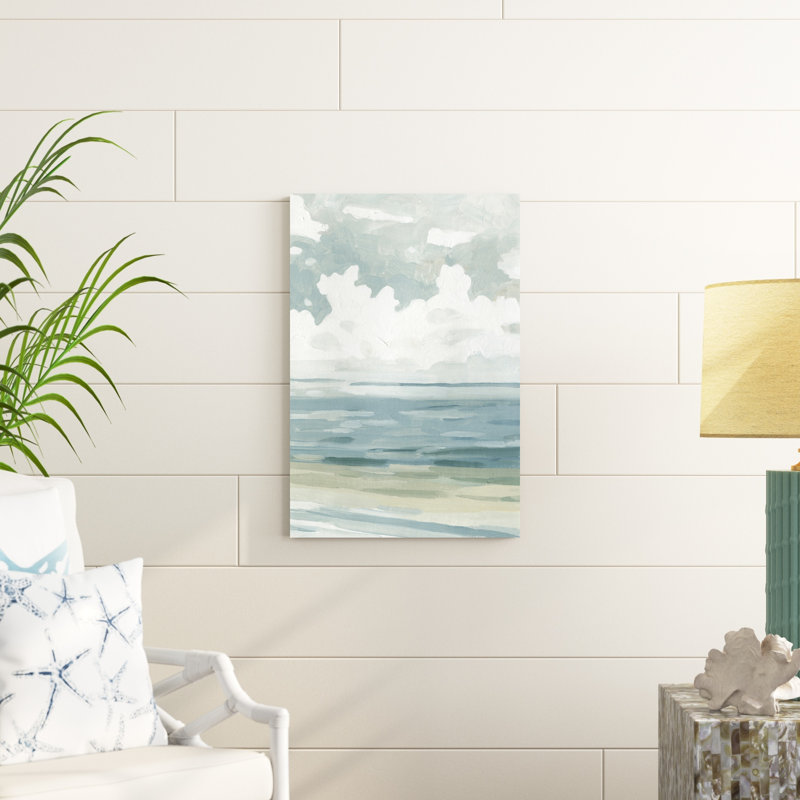 Doux pastel marin paysage II, H 30 po x l 20 po