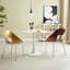 Table basse blanche de style Mid-Century et table de fabrication élégante en acier avec base solide