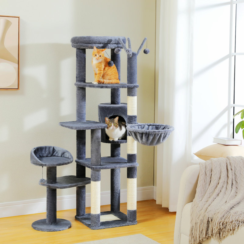 Arbre à chat Epifanio H 59 po, Gris foncé