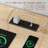Modern Farmhouse Computer Desk with LED Lights and Power Outlets-219775905