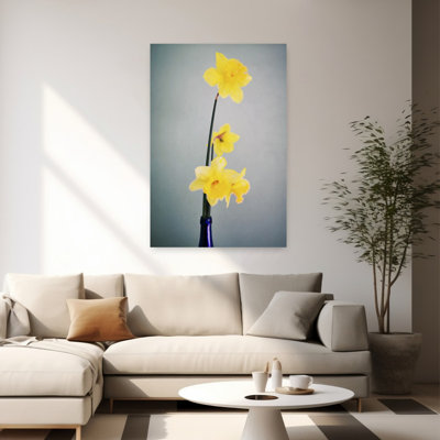 Art contemporain avec jonquille contemporaine