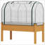 Lit de jardin surélevé en bois de sapin et acier avec housse PE Outsunny, 47,75 po x 21,75 po x 46 po