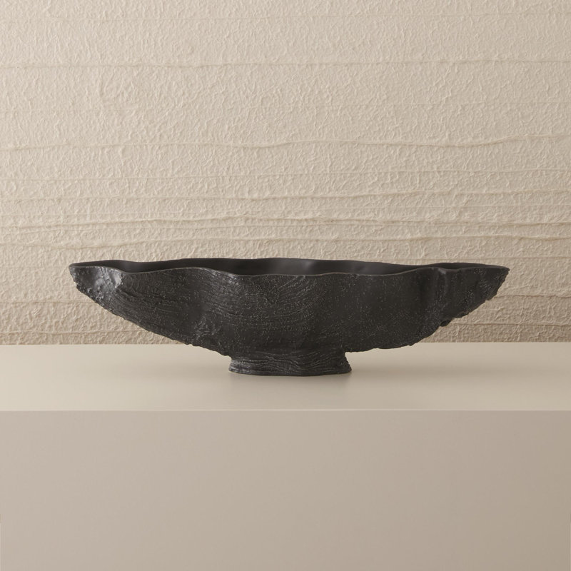 Serpentine Lime Bowl, Matte Black