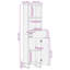 Bathroom Cabinet 38 X 33 X 160 Cm Solid Mango Wood-262045808