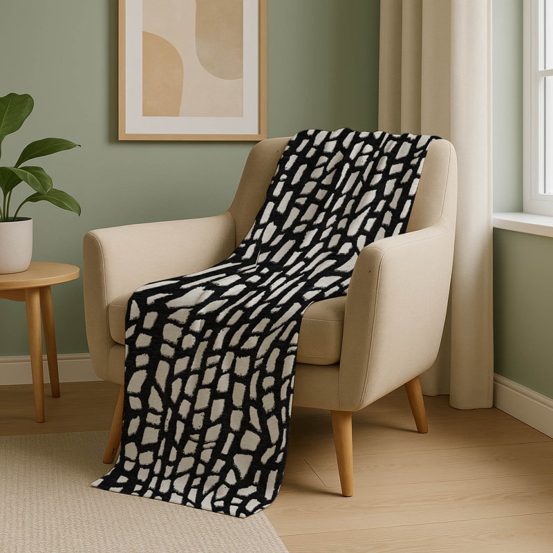 Jeté carré Addison Sherpa ASB754, Noir