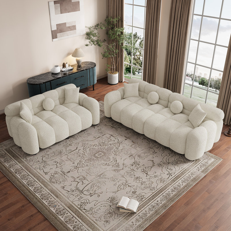 Oumy 2 - Piece Living Room Set, Beige