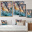 Marbre luxueux turquoise liquide, art mural moderne sur toile-1337179458-1337179517