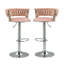 Andraya Swivel Upholstered Adjustable Height Counter Stool with Metal Frame-962366006