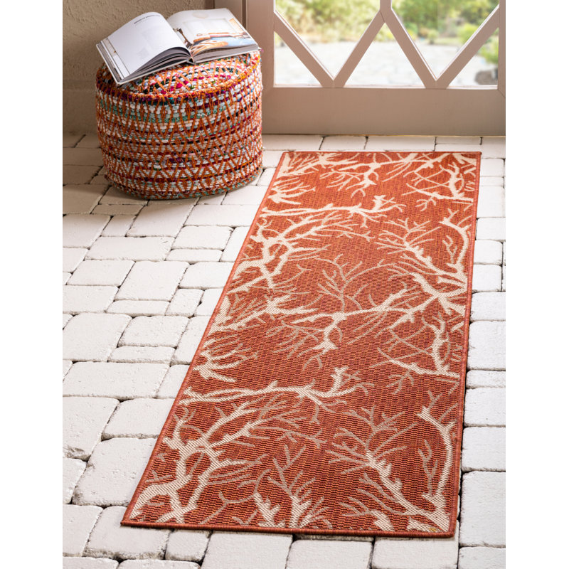 Almaden Abstract Indoor / Outdoor Rug, Runner 2' x 6'1"