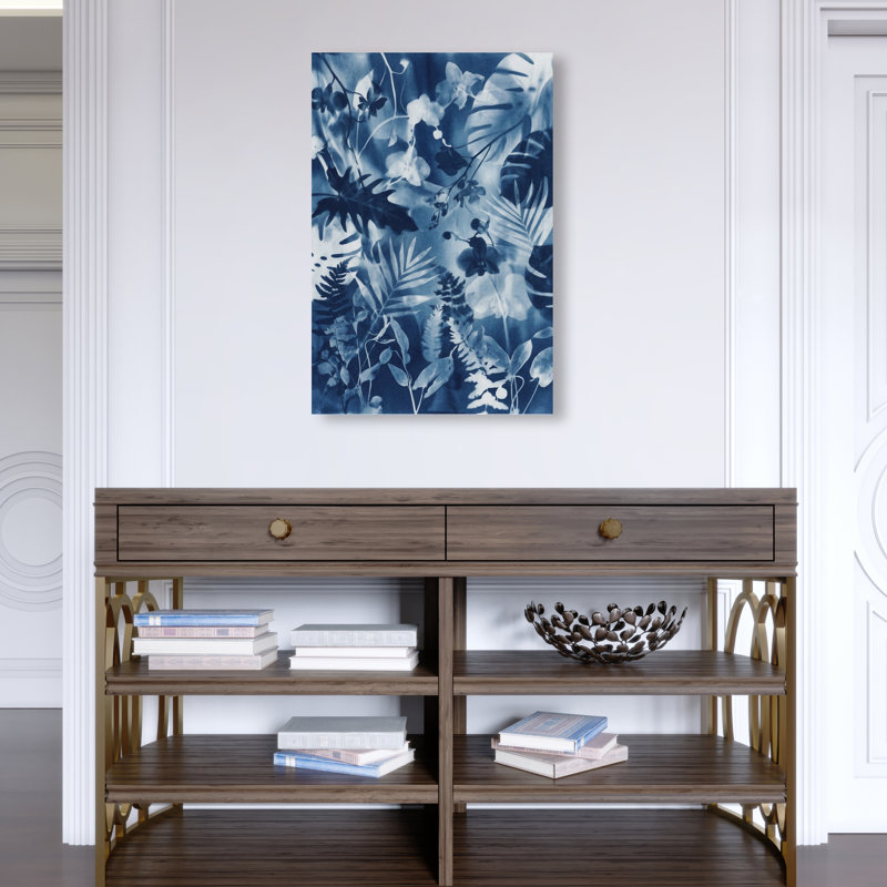 Blue Foliage Print by Oliver Gal, 16"H x 24"W, Gallery Wrapped