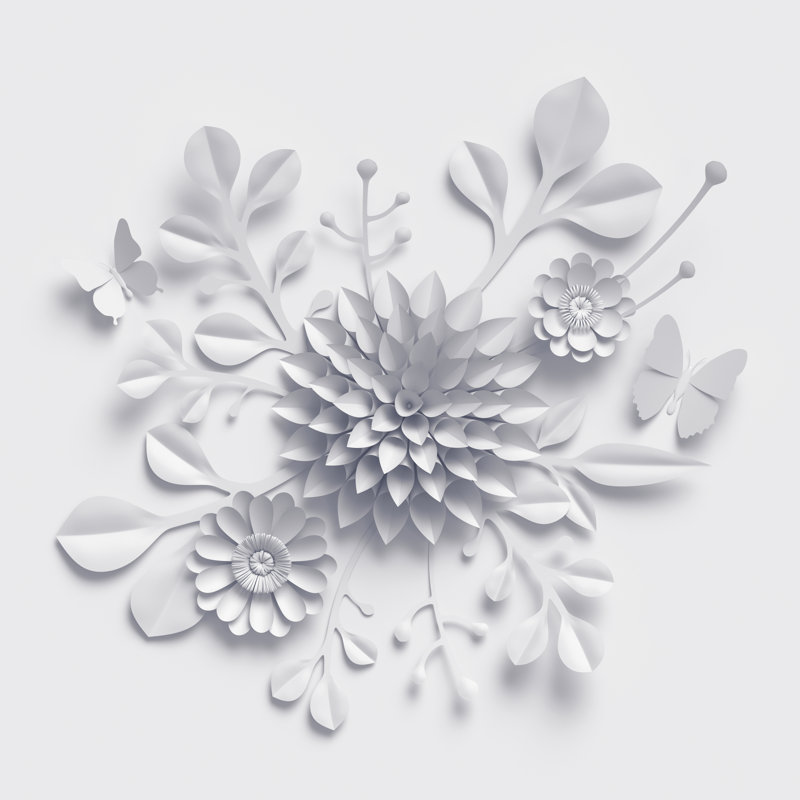 Botanics by Wacomka - Wrapped Canvas Print, 30cm H x 30cm W x 3.8cm D