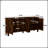 65.2 Inch Mid Century Modern Sideboard Buffet With Storage, Symmetrical Geometric Accent, Large Console Table For Living Room And Entryway, Walnut Finish-1894266066