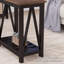 Ensemble de 2 tables de bout Farmhouse, table d'appoint rustique étroite avec tablette de rangement pour petits espaces, table de chevet ou canapé rétro pour le salon et la chambre à coucher