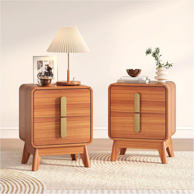 Curved Corner Bedside Table