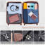 Ensemble de 3 valises - Valise à carreaux 24 po avec sac de toilette à sec TSA