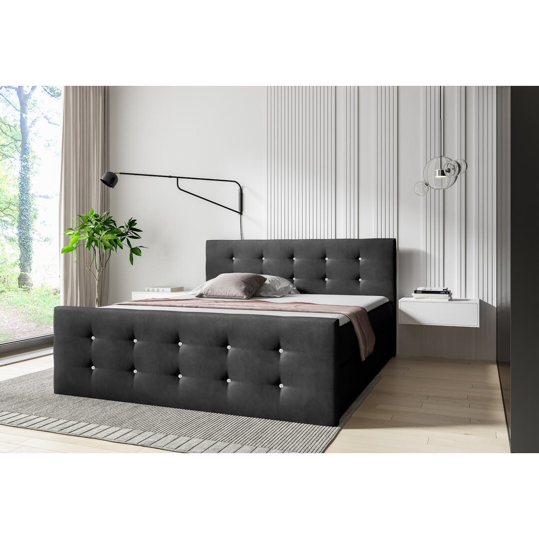 Boxspringbett Herrmann mit Topper und Bettkasten