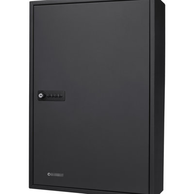 200 Adjustable Cabinet With Lock - Gray Steel Build, Wall Mount, Colorful Tags For Streamlined Key Storage 200 Keys Adjustable, Lock, Convenient Organization