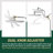 Adjustable 12" High Pressure Dual Shower Head with 12-Spray Handheld Shower-102030995