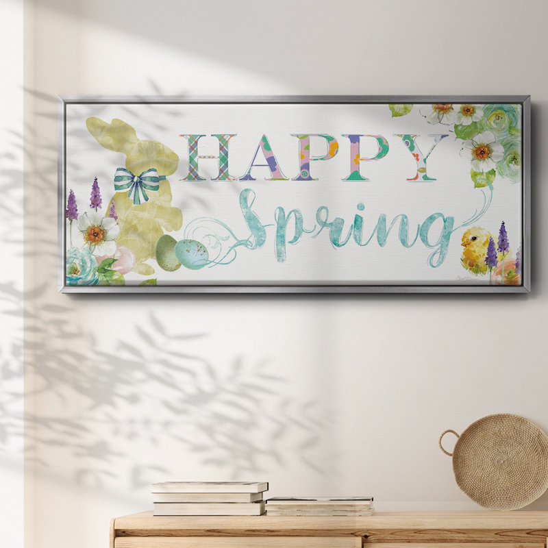 Joyeux printemps, toile encadrée, H 24 po x l 60 po