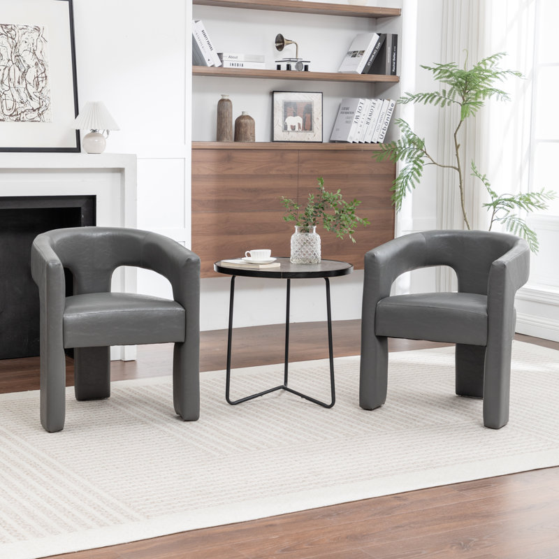 Chaises de salle à manger rembourrées Caleb, Gris