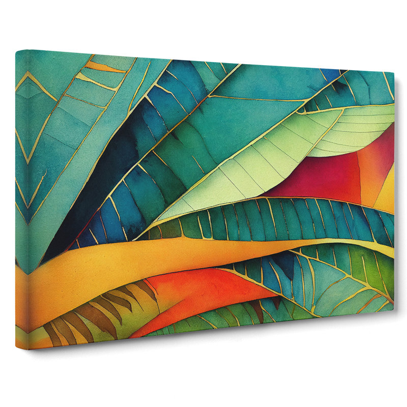 Jungle Flowers - Wrapped Canvas, 35cm H x 50cm W x 3cm D