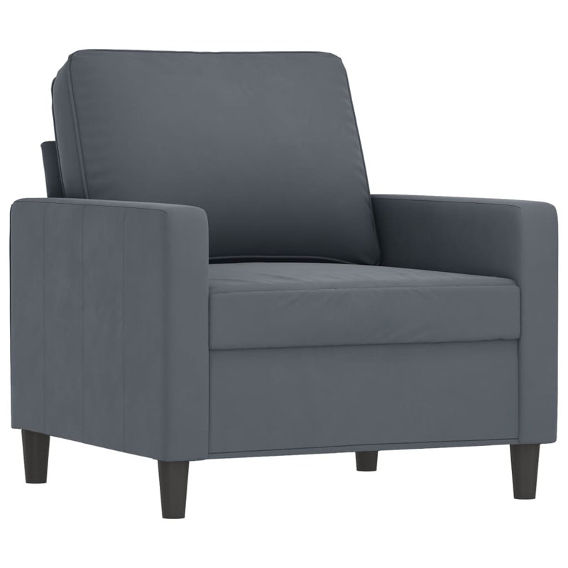 Douam 30.7" Upholstered Sofa, Dark Gray 100% Polyester