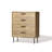 Mid-Century Modern Wave 4-Drawer 31.5-Inch Wide Accent Chest