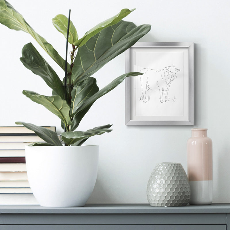 " Blue Memories II ", Yes, White, Silver Framed Paper