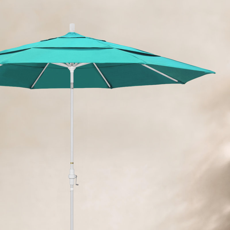 Parasol de marché Broadmeade octogonal Sunbrella, Toile Aruba Sunbrella®, Blanc mat